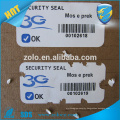custom printing self adhesive metal serialize number stickers, barcode label